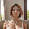 Unique Bargains Women's Straight Short Hair Wig 13x4x1in 150 Real Human Hair 6in 1 Pc - 2 of 4