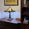 Amora Lighting Tiffany Style Table Lamp Banker Mission 23" Tall - 3 of 4