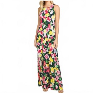 Women's Garden Flower Floral Slit Maxi Dress - Beeson River M - 1 of 4