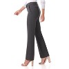 Rekucci Women's Smart Stretch Straight Leg Dress Pants with Zipper Closure – Office to Evening Wear - Dark Charcoal Stripe, 6 - 2 of 4