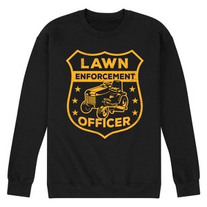 Men's - Instant Message - Lawn Enforcement Officer Badge Graphic Fleece Sweatshirt - 1 of 4