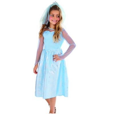 blue princess dress girl