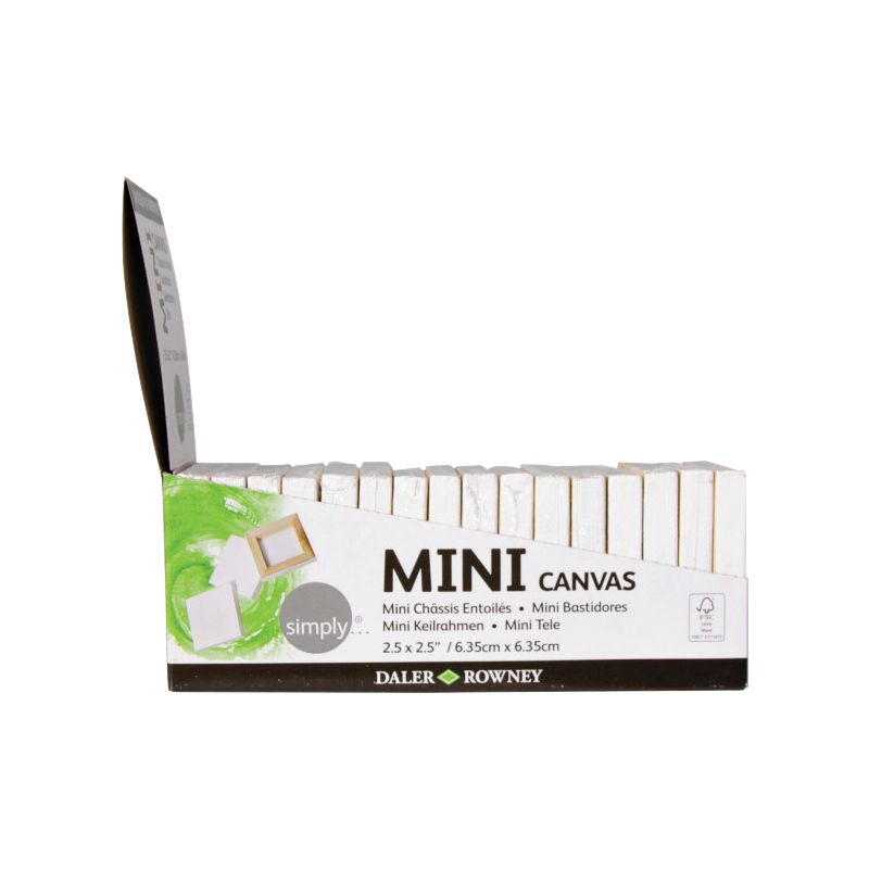 Daler-Rowney Simply Mini Canvas, White, Pack of 16, 2 of 3