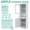 TiramisuBest Bathroom Storage Cabinet with Tilt-Out Hamper, Adjustable Shelf, Drawers & Doors, Freestanding Organizer for Bathroom, Black - 4 of 4