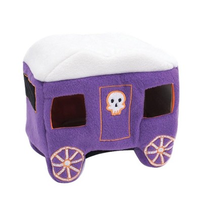 ZippyPaws Halloween Burrow Interactive Dog Toys, Colorful Squeaky Dog Toys, and Plush Dog Puzzles – Haunted Carriage