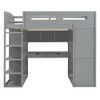 Full Size Loft Bed with Desk, 4 Drawers and 4 Shelves - 4 of 4