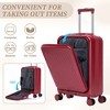 20"Carry-On Suitcase & 14" Cosmetic Case Set, Front Opening Luggage with Spinner Wheels & Combination Lock - ModernLuxe - 3 of 4