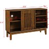 GDFStudio Carllyle Mid-Century Modern 47.3" Wood Storage Sideboard with 2 Sliding Doors - 3 of 4