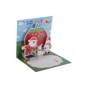 Unique Bargains Christmas Greeting Card Paper 4.7"x4.7" 1 Set - 1 of 4