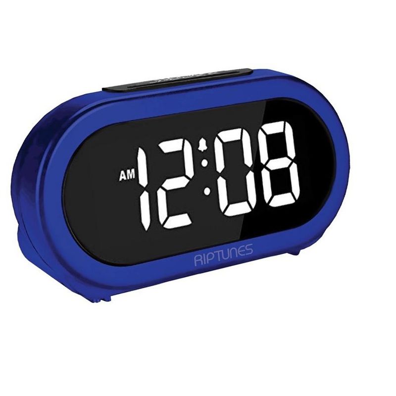 Riptunes Digital Alarm Clock with 5 Alarm Sounds - Blue, 2 of 5