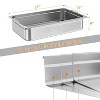 CuisinSmart 6 Pack Steam Table Pan, Stainless Steel Catering Pans, Commercial Anti-Jamming Hotel Pan with Handle, 2.5/4/6 Inch Deep - 2 of 4