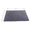 Knightsbridge Luxurious Block Pattern High Quality Year Round Cotton With Non-Skid Back Bath Rug, Silver - 3 of 4