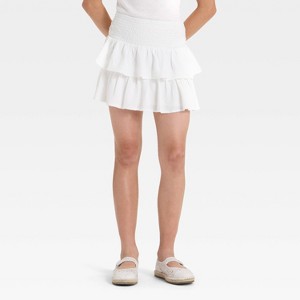 Girls' Smocked Tiered Mini Skirt - art class™ - 1 of 3