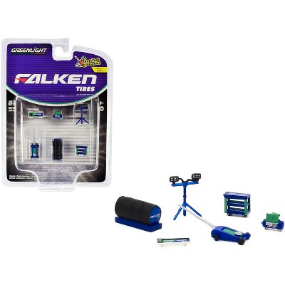 "Falken Tires" 6 piece Shop Tools Set "Shop Tool Accessories" Series 3 1/64 by Greenlight