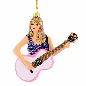 Cody Foster 4.5 Inch Taylor Swift With Guitar Swiftie Music Songs Pop Star Tree Ornaments - 1 of 4