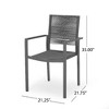 NicBex Set of 2 Outdoor Modern Dining Chair Aluminum with Mesh Seat-Christopher Knight Home - 3 of 4