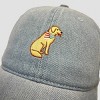 Mighty Fine Dog Graphic Denim Baseball Hat - Blue - 4 of 4