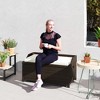 Outdoor Wicker Storage Bench with Storage & Cushion - 2 of 4