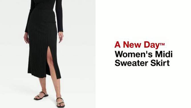 Women's Midi Sweater Skirt - A New Day™, 2 of 11, play video