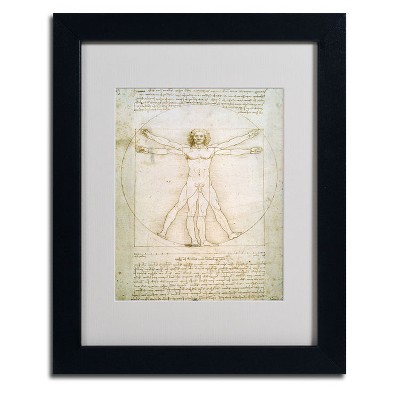 Trademark Fine Art -Leonardo da Vinci 'The Proportions of the Human Figure' Matt