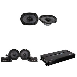 ATG Transcend Series Amplified Speaker Upgrade for GM 250W 6.5" Components 250W 6x9" Coaxials and 1000 Watt Transcend Class A/B 4-Channel Amplifier - 1 of 4