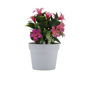 Unique Bargains Artificial Plants Morning Glory Hanging Basket Plastic 3.94"x3.94"x7.87" 1 Pcs - 1 of 4