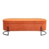 CAVINAS Fabric Storage Ottoman Bench with Wooden Legs,Multi-Purpose Foot Rest,Bed Bench and Hidden Storage Ottoman for Living Room,Bedroom - 2 of 4