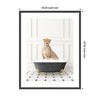 Kate and Laurel Cheetah in Classic Black and White Bathtub by Amy Peterson Framed Wall Art Print, 26 x 33, Stylish Black Narrow - 2 of 4