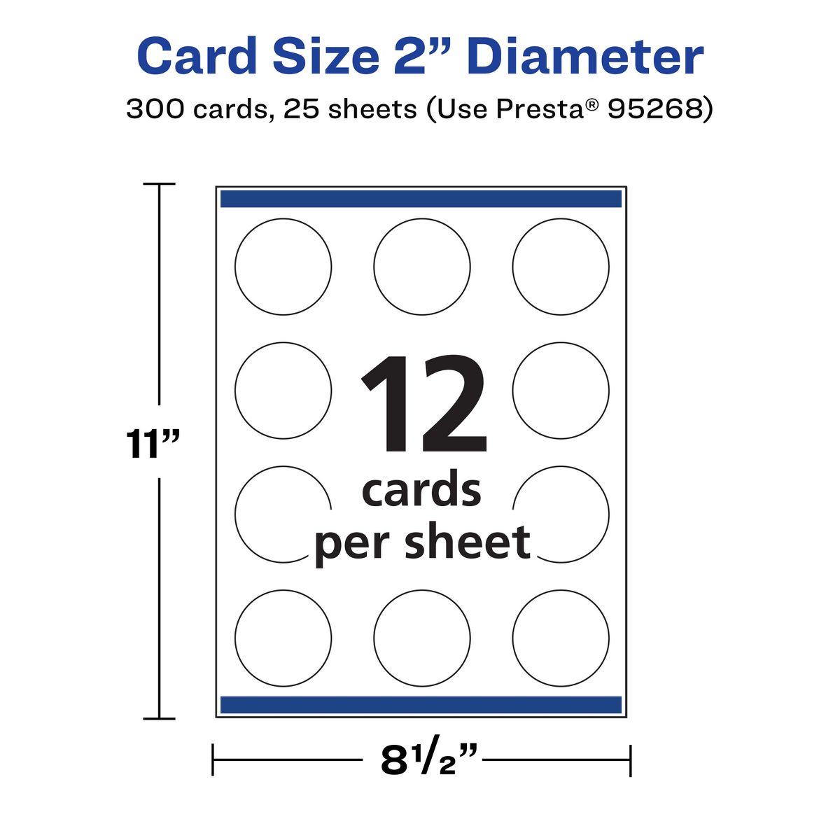 Avery 2" Diameter Round, Glossy White Round Cards - thumbnail 10