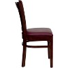 Emma and Oliver Vertical Slat Back Wooden Restaurant Dining Chair - 4 of 4