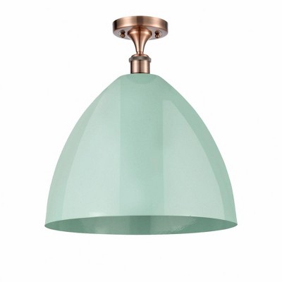 Plymouth Dome - 1 Light Semi-Flush Mount In Industrial Style-18.75 Inches Tall and 16 Inches Wide
