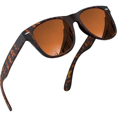 grinderPUNCH Polarized Sunglasses for Men and Women Trendy Retro Sun Glasses for Driving Fishing UV400 Protection (1 Pack, Matte Black Polarized)