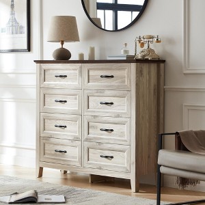 Drawers Dresser for Bedroom, Wood Bedroom Dresser Farmhouse Drawer Chest - 1 of 4