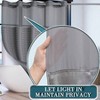 No Hook Shower Curtain with Snap in Liner Set Hotel Luxury Bathroom Shower Curtain See Through Top Window Waterproof - 2 of 4