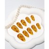 Hachikiko Amber Sunset Press-On Nails - Nature-Inspired Gradient & Speckled False Nails for Fashionable Elegance - 4 of 4