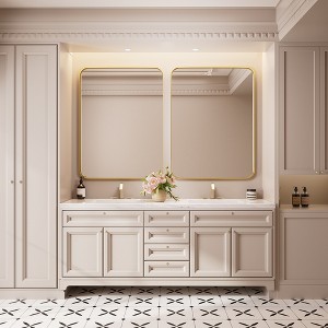 Rectangular Framed Tempered Glass Wall-Mounted Bathroom Vanity Mirror - 1 of 4