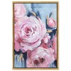 Art Remedy Pink Flowers with Gold Leaves Beach Life Inspired Wall Art Framed - 4 of 4