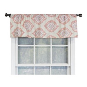 RLF Home Exquisite Tailored 100% Cotton with Fully Lined 3" Rod Pocket Valnance for Windows 50" x 14" Scarlet - 1 of 4