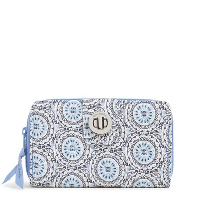 Vera Bradley Women's Outlet Cotton RFID Turnlock Wallet