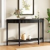 Gulches 55" Elegant Half-Moon Entryway Table - Wood Veneer, Open Shelf, for Hallways, Foyers - 3 of 4