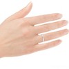 Pompeii3 3mm Dome High Polished Wedding Band 10K White Gold Comfort Fit Plain Ring - 4 of 4