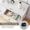 Acekool 6-Drawer Minimalist Dresser, Wooden Storage with Metal Handles for Bedroom & Hallway - 4 of 4