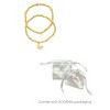 Adornia 14k Gold Plated Pair of Bead Bracelets with Crystal Charm - 3 of 3