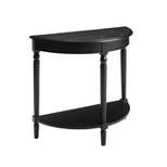 French Country Half Round Entryway Table with Shelf - Breighton Home