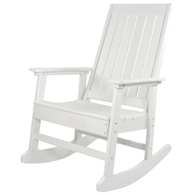 Northlight All Weather Recycled Plastic Outdoor Rocking Chair, White