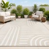 JONATHAN Y Anders High-Low MidCentury Modern Arch Stripe Two-Tone Indoor/Outdoor Area Rug - 4 of 4