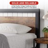 Whizmax Metal and Wood Bed Frame No Box Spring Easy to Assemble, Maple - 2 of 4