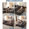 106" Modern L-Shaped Sectional Sofa Couch, Modular Sofa with Chaise & Deep Seat, Comfy Upholstered Furniture for Living Room Bedroom, Left Facing - 3 of 4