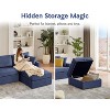 Lycvki 113" Modular L Shaped Sectional Sofa with Storage Ottoman and 2 Pillows - 4 of 4