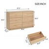 Modern Natural 6-Drawer Dresser for Bedroom - Ample Storage Wide Chest of Drawers, Sturdy & Safe - 3 of 4